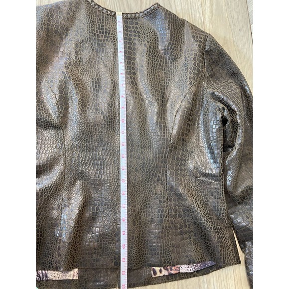 Chico’s Faux Leather Alligator Jacket - Picture 9 of 10